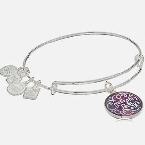 NWT Alex and Ani Charity by Design Celebrate Today Bracelet Silver